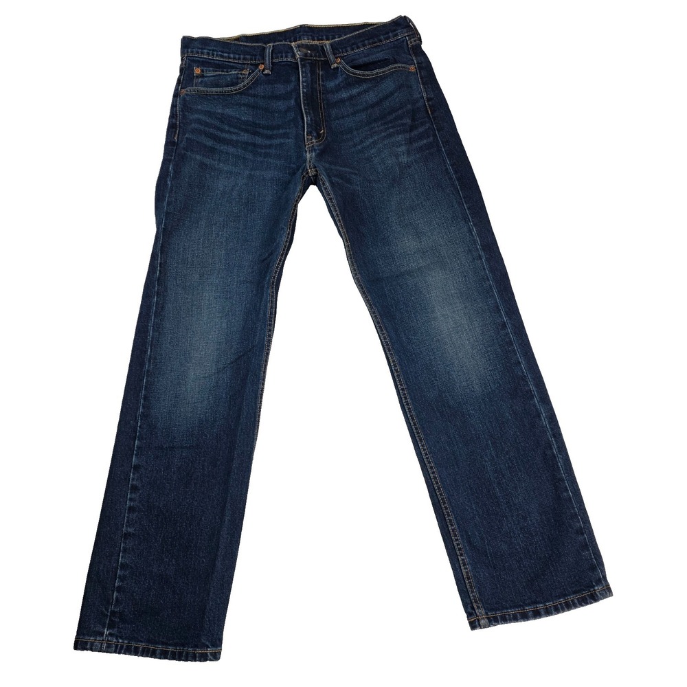 Levi's 505‎ Regular Fit Straight Leg Size W34 L30 Womens Blue Jeans